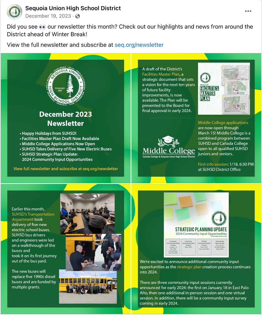 December Newsletter Recap